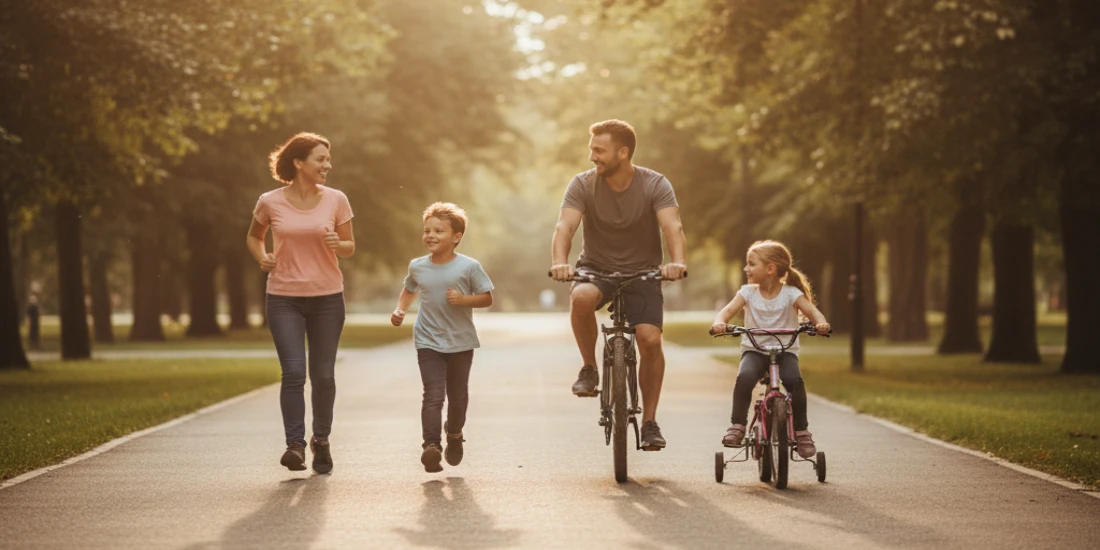 Sportliche Nachmittage als gesunde Familiengewohnheit